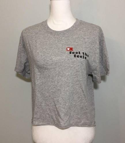 Grayson Threads NWT Feel The Feels Instagram Like Crop Top Tee New