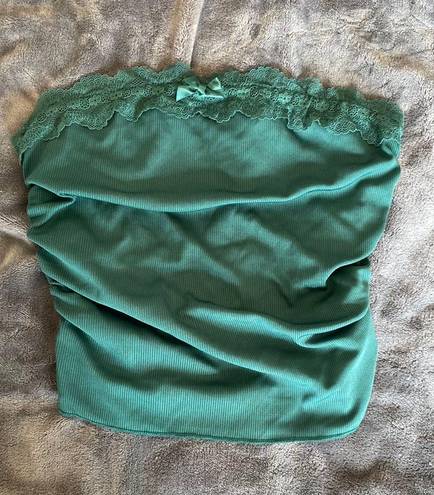 New Lace Going Out Top Green Size M