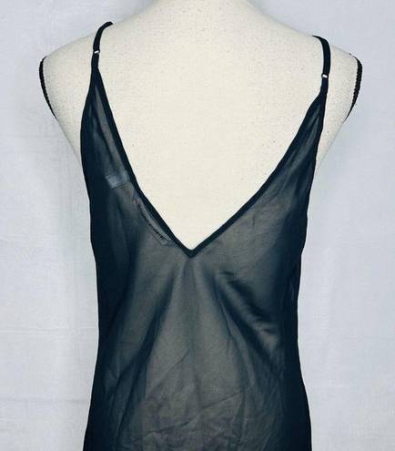 Victoria's Secret Victoria’s Secret Vintage Black Gown Negligée Chemise Sheer Sexy Sz L Adjustable