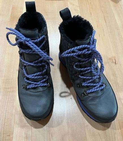 Keds  Black & Purple Waterproof Rain/Snow Boots