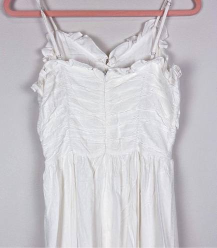 Petal  Dew White Ruffle Sleeveless Midi Sun Dress Size Small