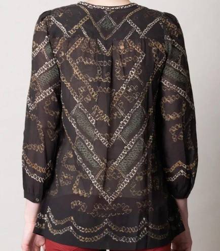 Isabel Marant Étoile  Nolina Top Printed Cotton-Blend Crepe Blouse Size 38/Medium