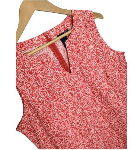 Krass&co Venezia Jeans Clothing  Dress Womens 16 Floral V Neck Sleeveless Tank Red