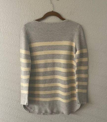 J.Jill Blue & Cream Striped Sweater by  size small