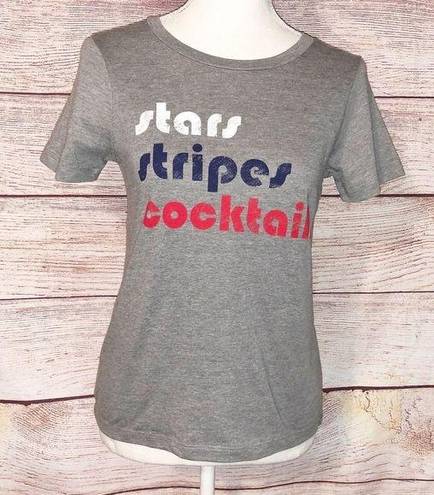 Grayson Threads  Grey Stars Stripes Cocktails T-shirt Size XS