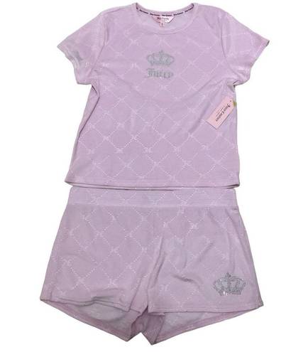 Juicy Couture  Light Pink soft Velvet Pajama set size XL NWT