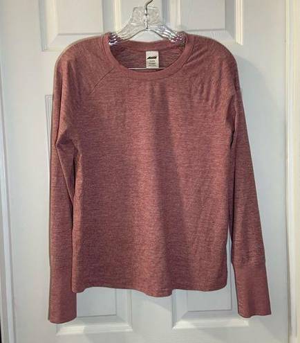 Avia  Pink Crew Neck Long Sleeve Active Top Small