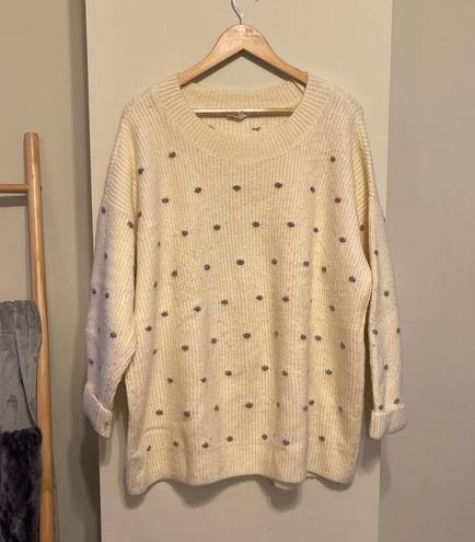 Lou & grey  Shimmer Dot Tunic Sweater Size XL