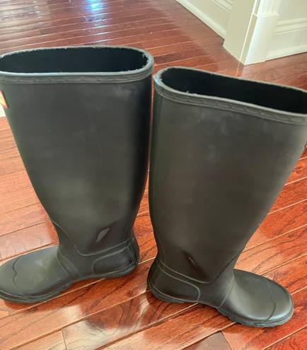 Hunter Black Matte Boots