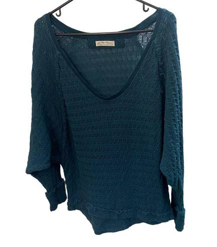 We The Free  Thien’s Hacci Teal Night Sweater