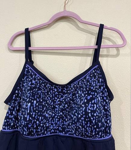 Maxine of Hollywood Maxine Navy Blue Dress Bathing Suit Full Coverage