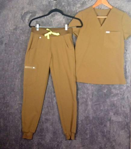 FIGS  women's set scrub top n joggers in color martini olive2396 size xxs