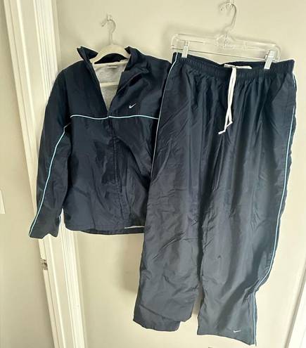 Nike  Vintage 90s 2-Piece Waterproof Navy Track Suit