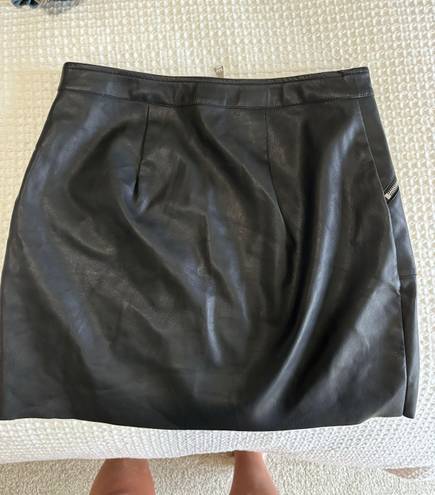 Black Leather Skirt Size 10