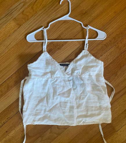 Brandy Melville White Tie Back Top