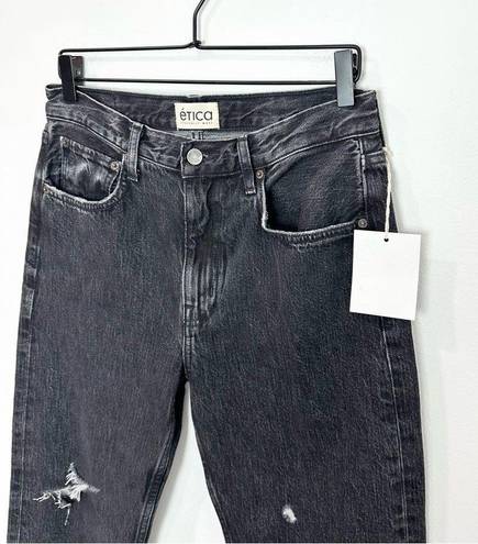 The Mountain Etica Rhea Midrise Straight Crop Jean Smokey nwt size 27