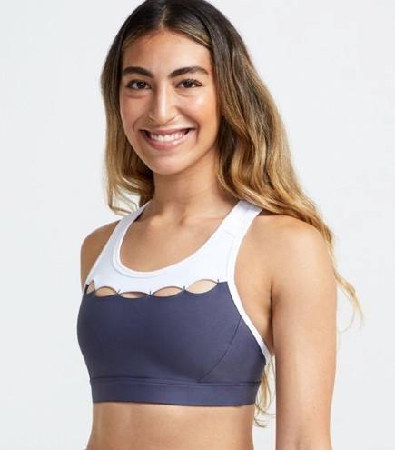 SoulCycle Soul Tack It Back Gray White Sports Bra Athletic Soul Cycle Plus Size XXL