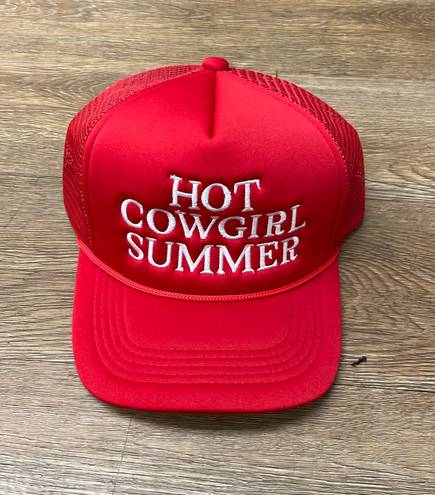 Hot Cowgirl Summer Trucker Hat Red