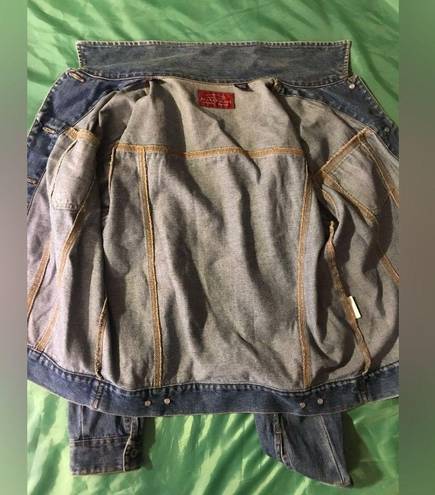 At Last Vintage  Blues Women’s Jean Jacket Worn Size M Made in the USA