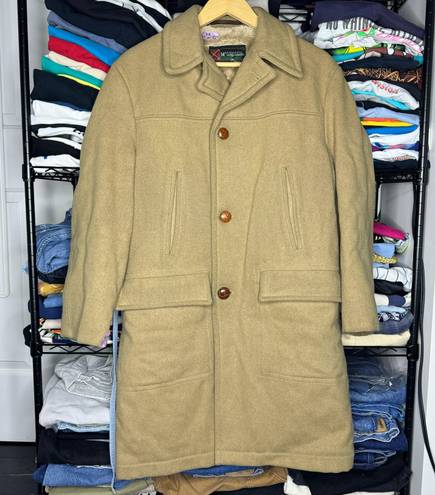 Vintage McGregor Camel Car Wool Fleece Line winter Peacoat Sz 38 Tan Size M