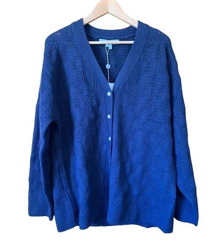 Hill House  The Simple Grandpa Cardigan Sweater Navy Blue Size L