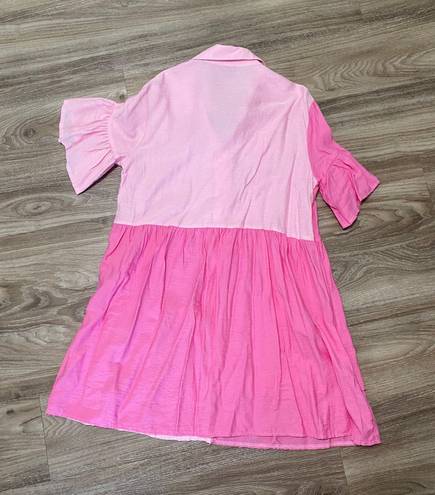 SheIn Pink Button Down Dress