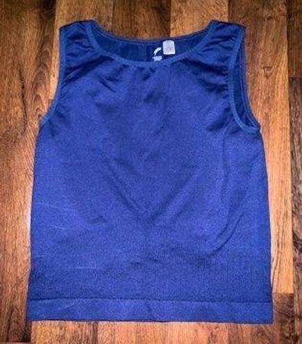 Athletic Works Women’s Blue Muscle Cropped Shirt Size Large