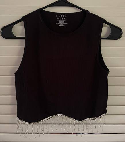 Black Diamond Fringe Top