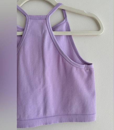 Krass&co J.o& Light Support Seamless Rib Knit Tank Top, Lilac/Lavender Tank, Size M-L