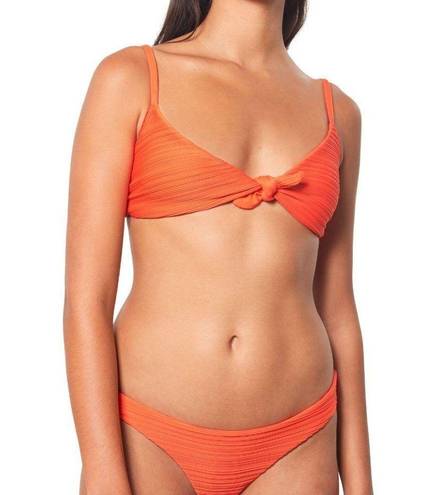 Mara Hoffman NEW  Kay Low Rise Bikini Bottom, Orange, Large