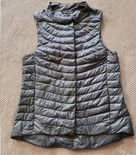 Athleta  Women’s Gray Puffer Vest Full Zip Size Small