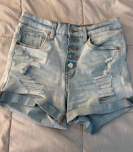 Aeropostale High-Rise White Washed Shorts Size 4