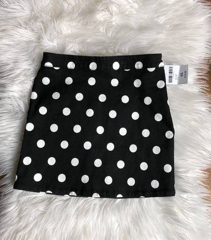 Forever 21 Denim Polka Dot Skirt