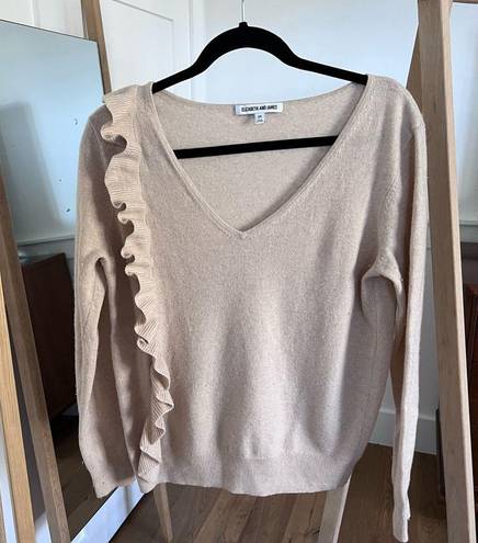 Elizabeth and James  - Odell Ruffled Sweater - champagne color