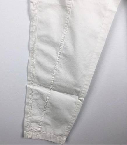 Lou & grey NWOT  White Neutral Tampered Cotton Drawstring Pants Size 4 Coastal