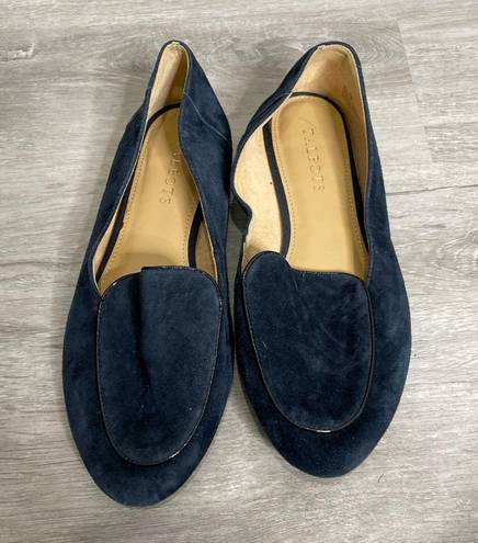 Talbots  Blue Suede Leather Smoking Loafers 7