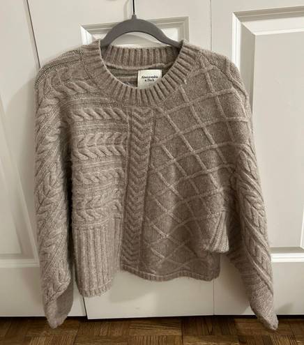 Abercrombie & Fitch Abercrombie Cable Crew Dolman Sweater 