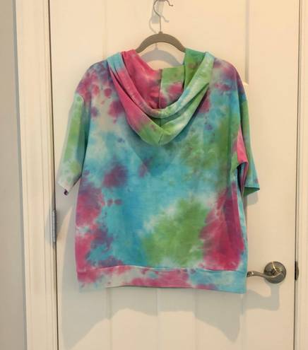 SheIn Fabulous Tie Dye Hoodie / Top Sleeves Cut Down To Short 