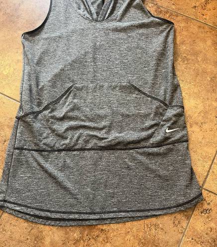 Nike Gray Hooded Cover Up Swim Dress  Size M