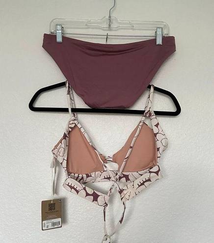 Patagonia  Bikini Focal Point Top (L) Sunamee Bottoms (M) in Mauve