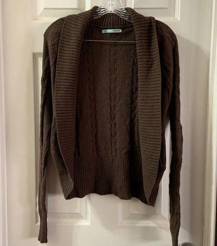 Maurice's Maurice’s Brown Knit Longsleeve Short Cardigan S