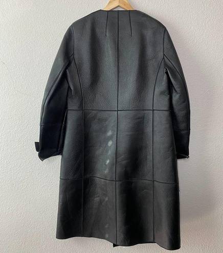 Akris  Black Lamb Nappa Leather Coat
