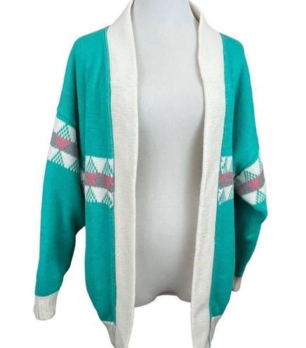 Retro 80’s Look Oversized Reversible Heavy Weight Open Cardigan M/L Size L