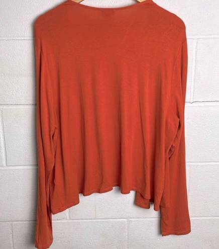 J.Jill  wearever collection orange open front cardigan