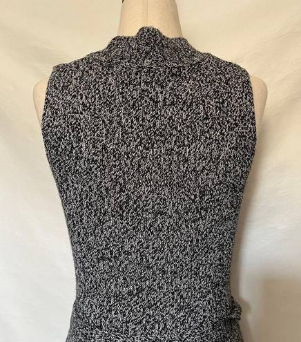 Krass&co G.A.S.  Knit Mockneck Midi Dress Size Medium Black White Tie Belt Australia