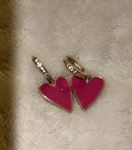 Heart Earrings Pink