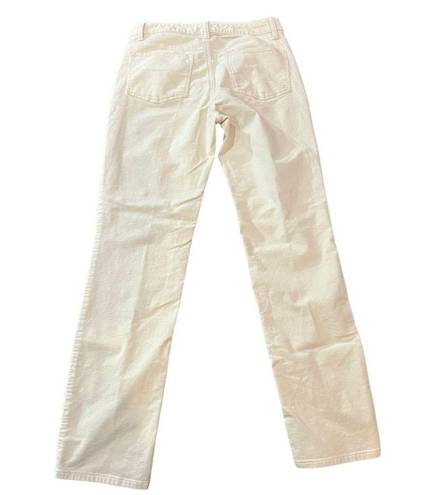 Talbots  Winter White High Waisted Straight Leg Corduroy Pants Size 4