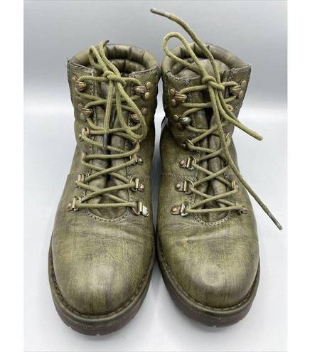 Seven Dials  Green Boots Reedy Lace Up Women’s Size 8