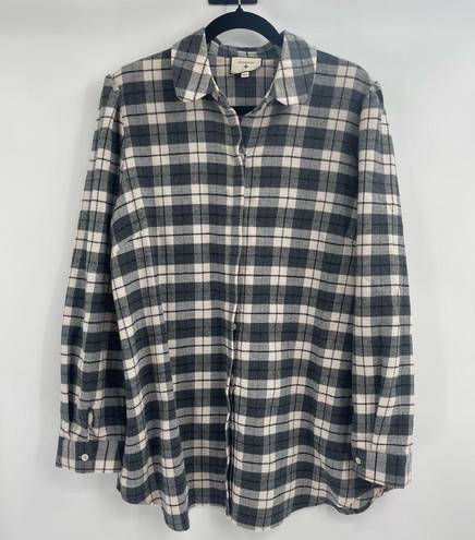 Tuckernuck  Midnight Plaid Saranac Shirt Cotton Flannel Button Front Collared xxl