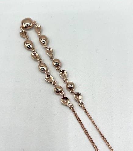 Givenchy  Rose Gold Tone 16" Pink Cushion Frontal Necklace